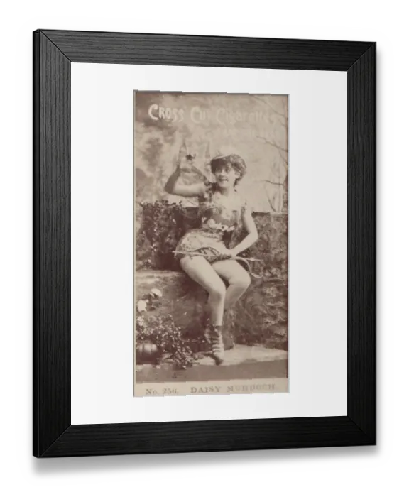 Framed Print : Actress Daisy Murdoch as Cupid on Cross Cut Cigarettes tobacco card, 1888 Framed Print : Actress Daisy Murdoch as Cupid on Cross Cut Cigarettes tobacco card, 1888