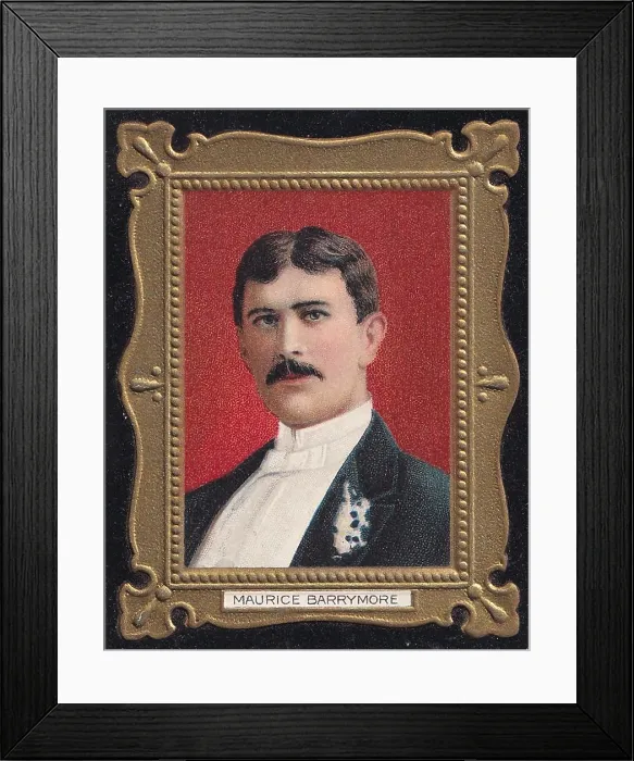 Framed Print : Maurice Barrymore, Actors series, collectible tobacco card, 1911 Framed Print : Maurice Barrymore, Actors series, collectible tobacco card, 1911