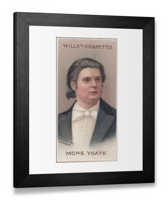 Framed Print : Eugene Ysaye, Concert Violinist, Musical Celebrities, H O Will's collectible tobacco card, 1911 Framed Print : Eugene Ysaye, Concert Violinist, Musical Celebrities, H O Will's collectible tobacco card, 1911