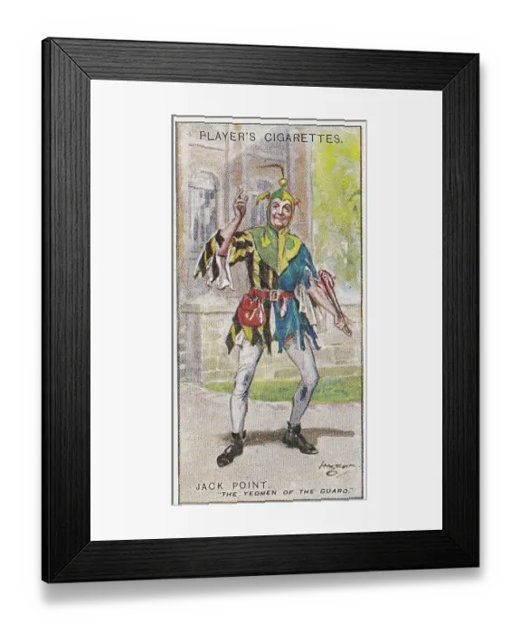 Framed Print : Gilbert and Sullivan production of Yeoman of the Guard on Player's Cigarettes tobacco card, 1925 Framed Print : Gilbert and Sullivan production of Yeoman of the Guard on Player's Cigarettes tobacco card, 1925