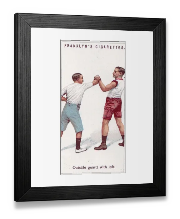 Framed Print : Boxing Demonstration, Boxers series, Franklyn's collectible tobacco card, 1924 Framed Print : Boxing Demonstration, Boxers series, Franklyn's collectible tobacco card, 1924