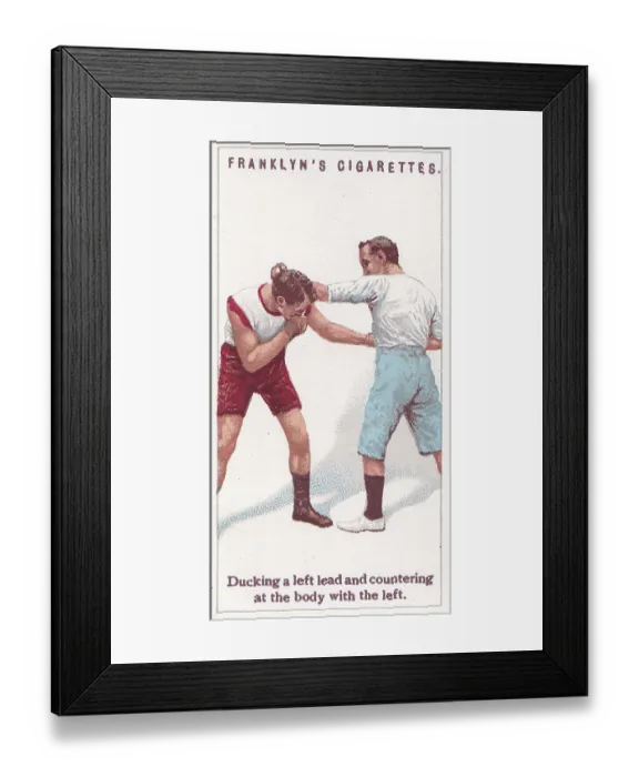 Framed Print : Boxing Demonstration, Boxers series, Franklyn's collectible tobacco card, 1924 Framed Print : Boxing Demonstration, Boxers series, Franklyn's collectible tobacco card, 1924