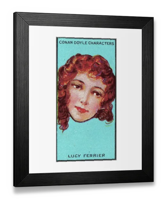 Framed Print : Collectible tobacco card, from the set Arthur Conan Doyle Characters, Turf Cigarettes, 1925