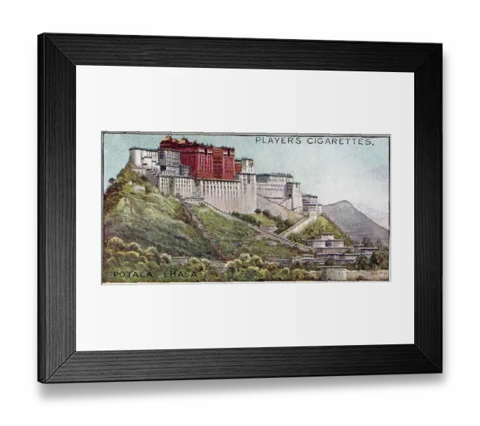Framed Print : Vintage tobacco card, Potala Palace, Tibet, World Wonders series, Player's Cigarettes, 1916