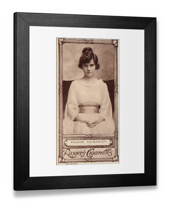 Framed Print : Madge Kennedy, Cinema Stars series, Ringer's Cigarettes, 1923 Framed Print : Madge Kennedy, Cinema Stars series, Ringer's Cigarettes, 1923