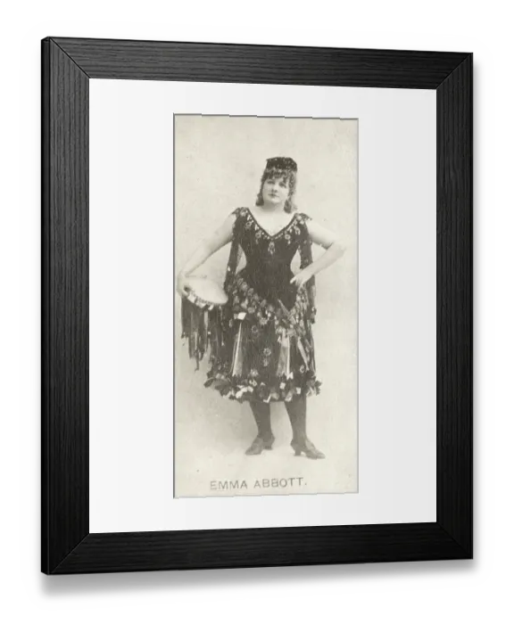 Framed Print : Emma Abbott, actress, on Sweet Caporal Cigarettes tobacco card, 1887 Framed Print : Emma Abbott, actress, on Sweet Caporal Cigarettes tobacco card, 1887