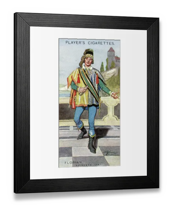 Framed Print : Gilbert and Sullivan production of Princess Ida, on Player's Cigarettes tobacco card, 1925 Framed Print : Gilbert and Sullivan production of Princess Ida, on Player's Cigarettes tobacco card, 1925