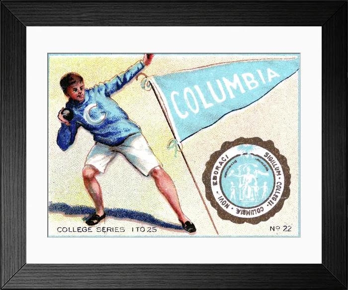 Framed Print : Columbia University, Murad Cigarettes, tobacco card, 1910 Framed Print : Columbia University, Murad Cigarettes, tobacco card, 1910