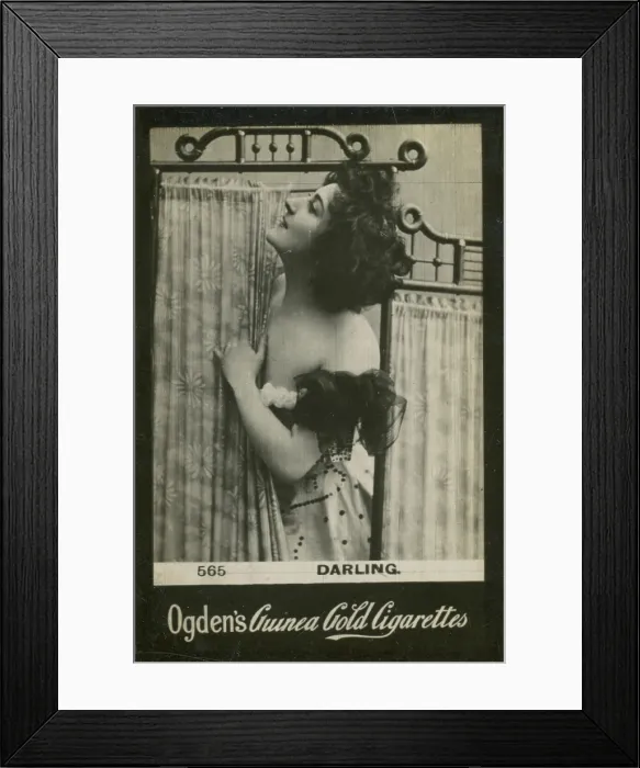 Framed Print : Burlesque Stage Actress, Ogden's Cigarette Card, circa 1894-1907 Framed Print : Burlesque Stage Actress, Ogden's Cigarette Card, circa 1894-1907