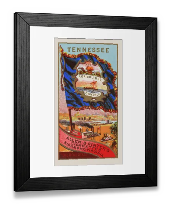 Framed Print : Allen & Ginter's Tennessee