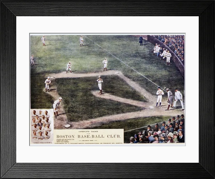 Framed Print : Boston Opening Day Poster 1889 Framed Print : Boston Opening Day Poster 1889