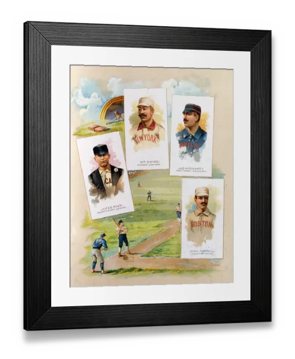 Framed Print : Baseball Stars Of 1888 Framed Print : Baseball Stars Of 1888