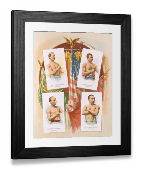 Framed Print : American Boxers 1888 Framed Print : American Boxers 1888