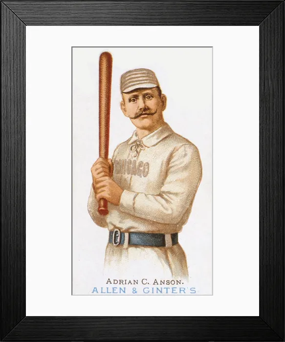 Framed Print : Adrian Anson Cigarette Card 1888 Framed Print : Adrian Anson Cigarette Card 1888