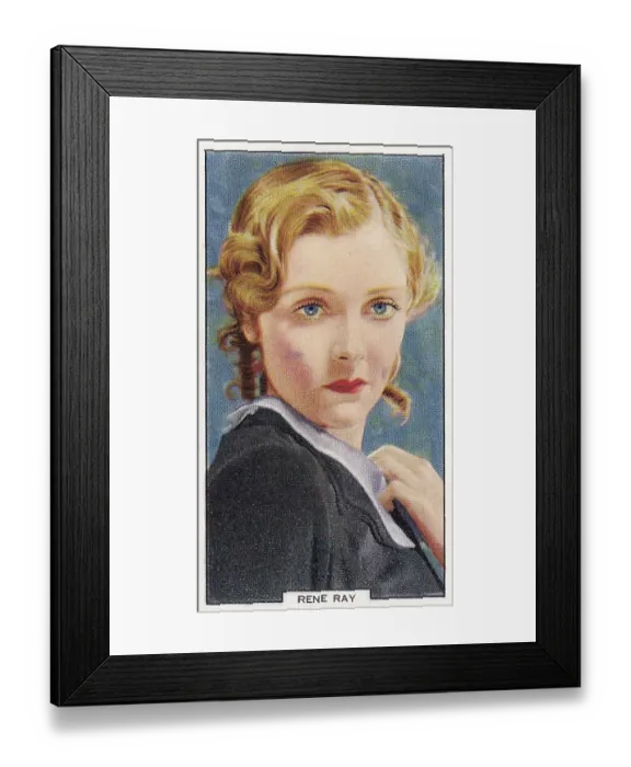 Framed Print : Rene Ray, My Favorite Part series, Collectible Tobacco Card, 1939 Framed Print : Rene Ray, My Favorite Part series, Collectible Tobacco Card, 1939