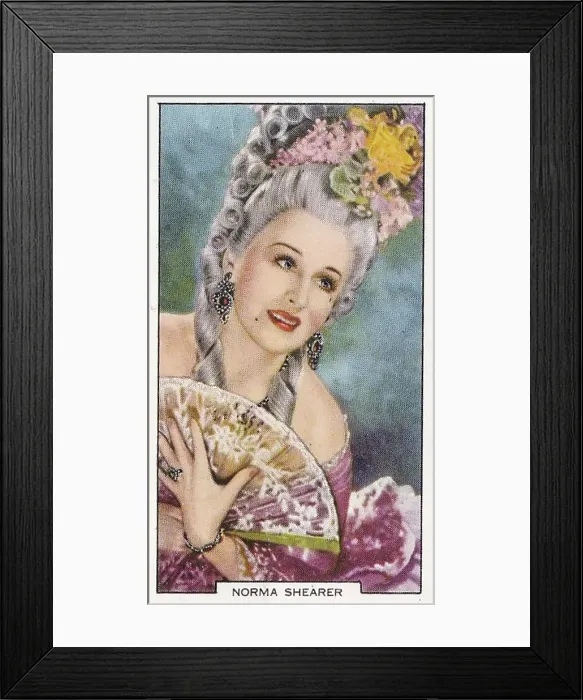 Framed Print : Norma Shearer, My Favorite Part series, Collectible Tobacco Card, 1939