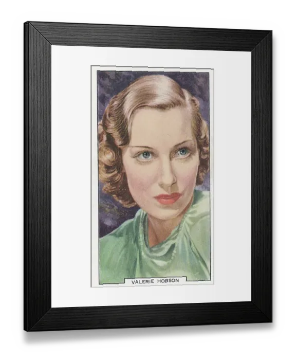 Framed Print : Valerie Hobson, My Favorite Part series, Collectible Tobacco Card, 1939 Framed Print : Valerie Hobson, My Favorite Part series, Collectible Tobacco Card, 1939