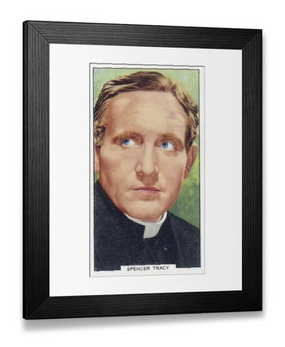 Framed Print : Spencer Tracy, My Favorite Part series, Collectible Tobacco Card, 1939 Framed Print : Spencer Tracy, My Favorite Part series, Collectible Tobacco Card, 1939