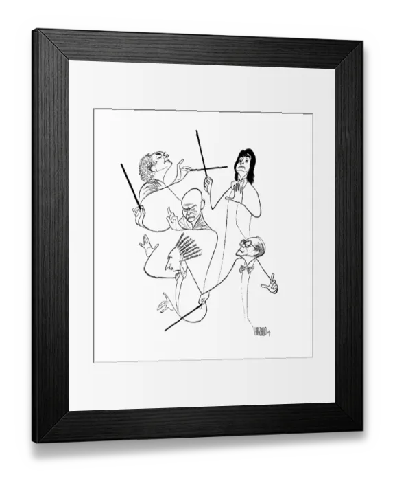 Framed Print : Caricature Of Philadelphia Orchestra Conductors Framed Print : Caricature Of Philadelphia Orchestra Conductors