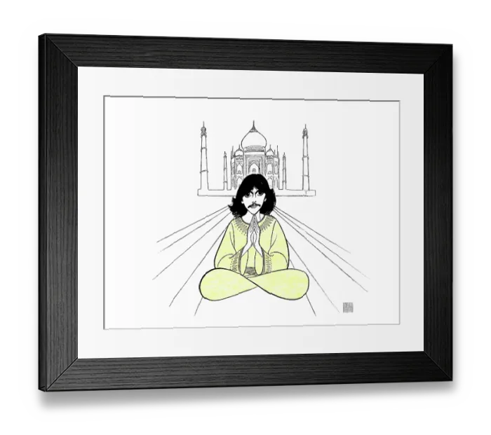 Framed Print : Caricature Of George Harrison Framed Print : Caricature Of George Harrison