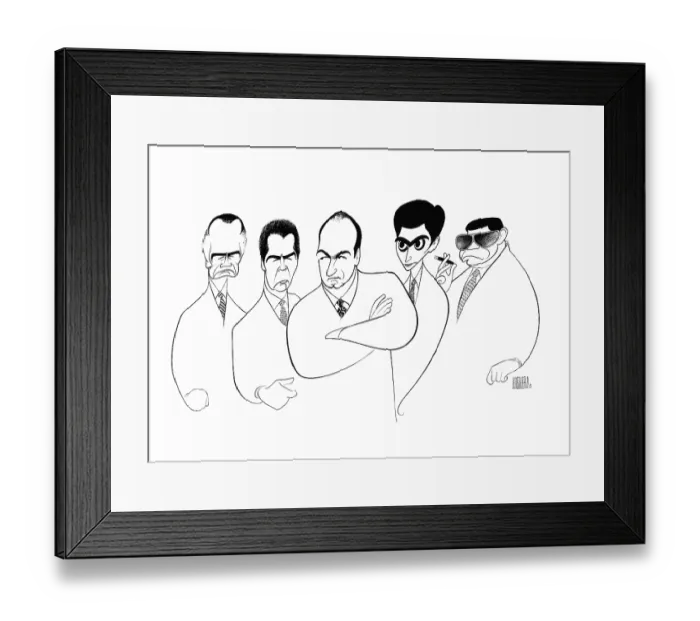 Framed Print : Caricature Of The Cast Of The Sopranos Framed Print : Caricature Of The Cast Of The Sopranos