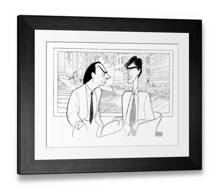 Framed Print : Caricature Of Jerry Orbach & Sam Waterston Framed Print : Caricature Of Jerry Orbach & Sam Waterston