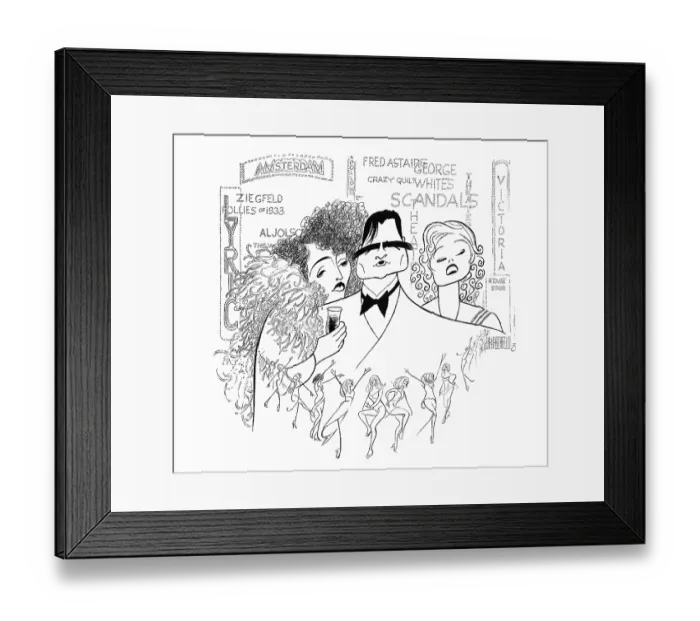 Framed Print : Caricature Of The Cast Of 42nd Street