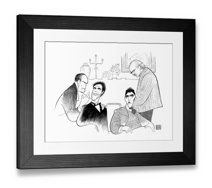 Framed Print : Caricature Of The Cast Of The Godfather Framed Print : Caricature Of The Cast Of The Godfather