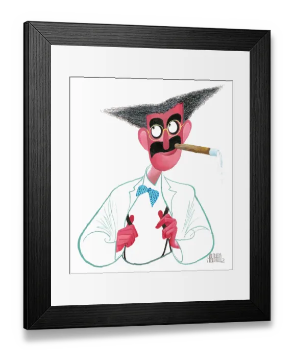 Framed Print : Caricature Of Groucho Marx Framed Print : Caricature Of Groucho Marx