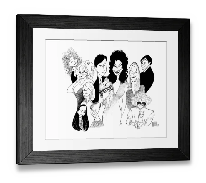 Framed Print : Caricature Of The Cast Of The Nanny
