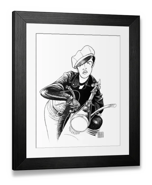 Framed Print : Caricature Of Marlon Brando