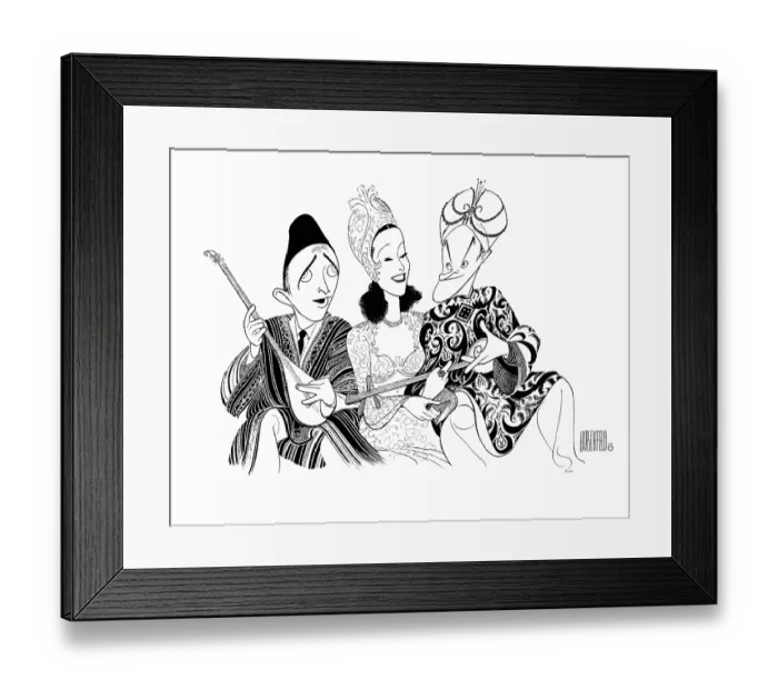Framed Print : Caricature Of The Cast Of Road To Morocco Framed Print : Caricature Of The Cast Of Road To Morocco