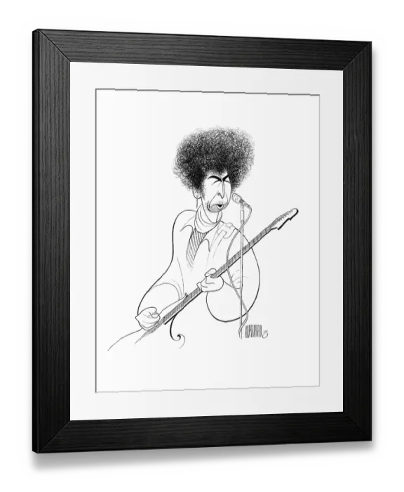 Framed Print : Caricature Of Bob Dylan