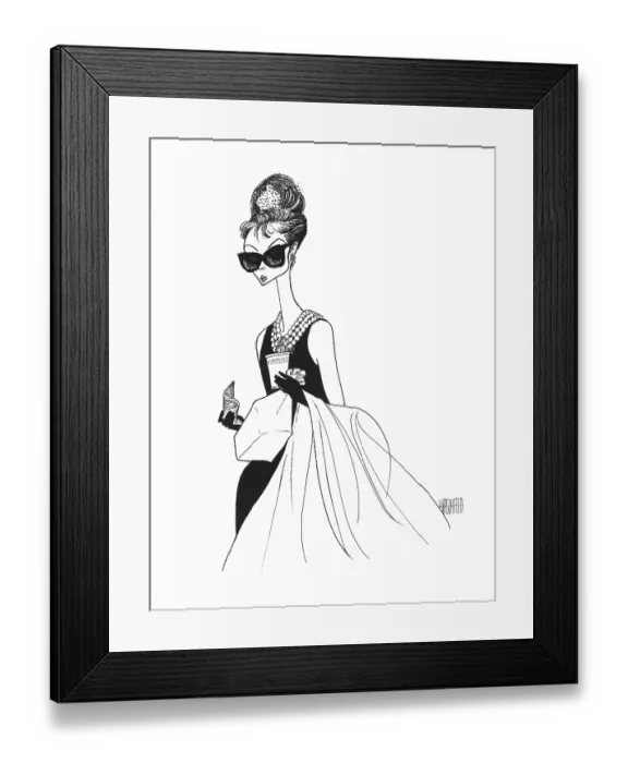 Framed Print : Caricature Of Audrey Hepburn Framed Print : Caricature Of Audrey Hepburn