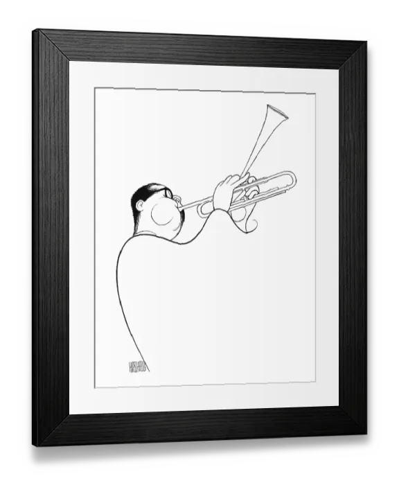 Framed Print : Caricature Of Dizzy Gillespie Framed Print : Caricature Of Dizzy Gillespie
