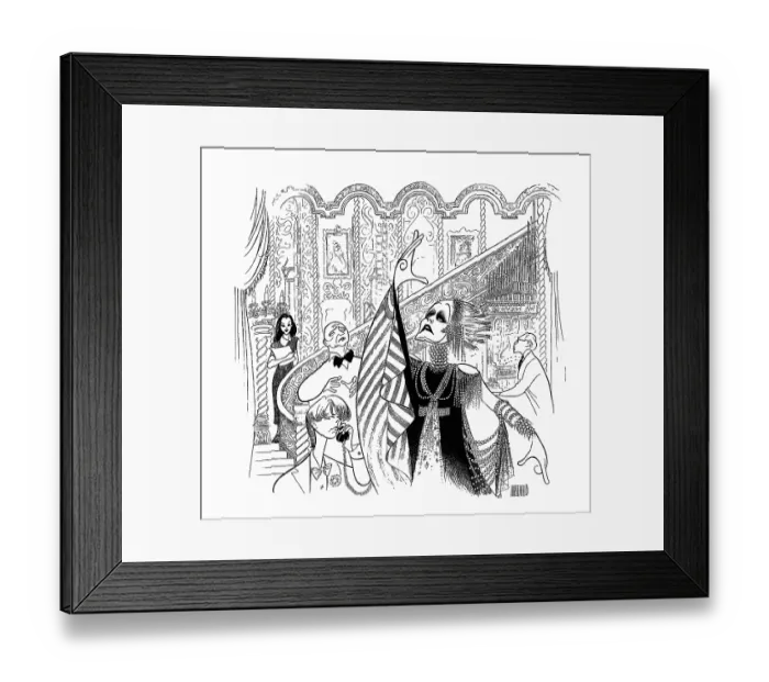 Framed Print : Caricature Of The Cast Of Sunset Boulevard Framed Print : Caricature Of The Cast Of Sunset Boulevard