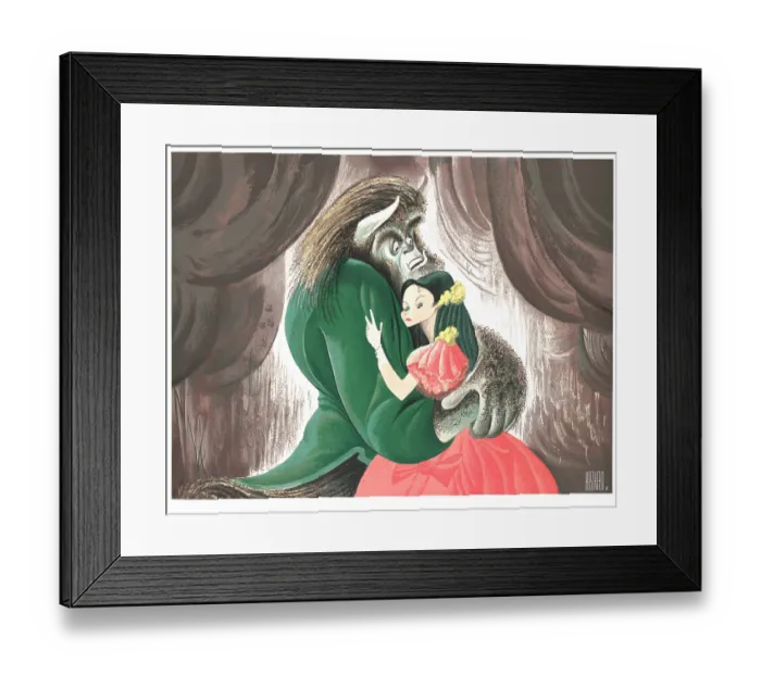 Framed Print : Caricature Of The Cast Of Beauty And The Beast