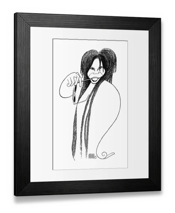 Framed Print : Caricature Of Whoopi Goldberg Framed Print : Caricature Of Whoopi Goldberg