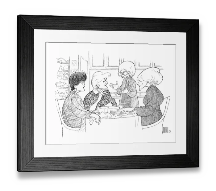 Framed Print : Caricature Of The Cast Of The Golden Girls Framed Print : Caricature Of The Cast Of The Golden Girls