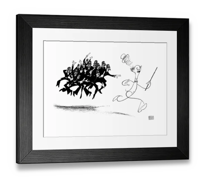Framed Print : Caricature Of Ben Turpin & The Keystone Kops
