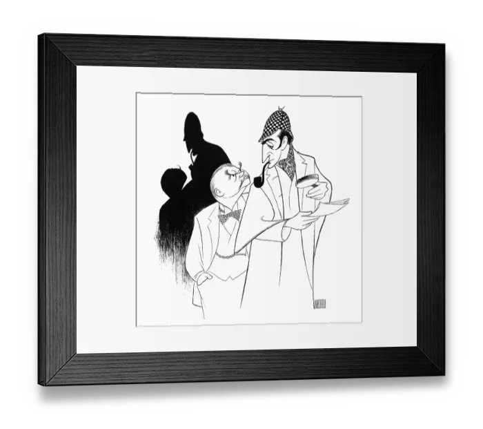 Framed Print : Caricature Of Nigel Bruce & Basil Rathbone Framed Print : Caricature Of Nigel Bruce & Basil Rathbone