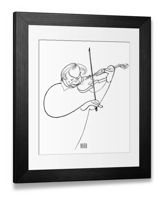 Framed Print : Caricature Of Isaac Stern Framed Print : Caricature Of Isaac Stern