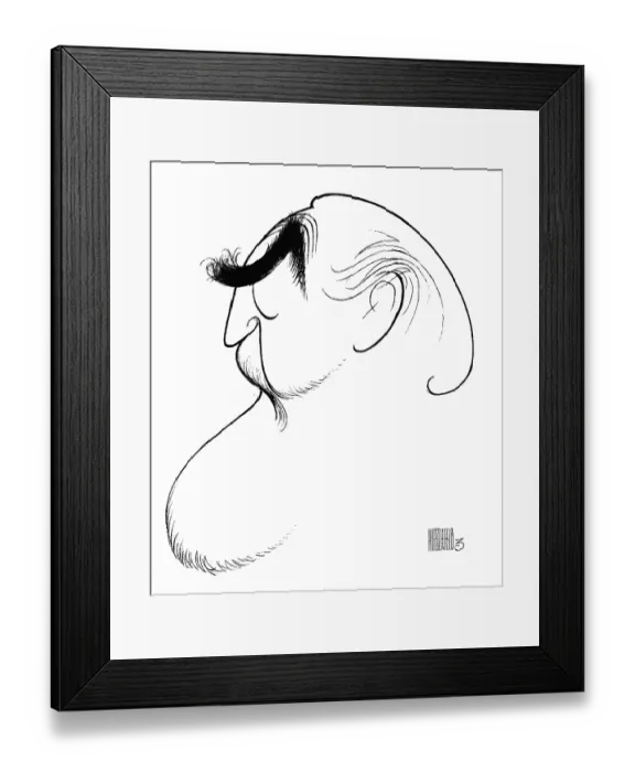 Framed Print : Caricature Of Al Hirschfeld Framed Print : Caricature Of Al Hirschfeld