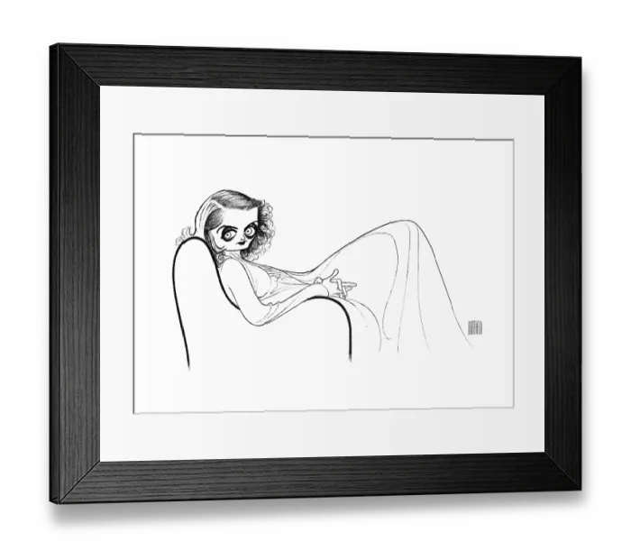 Framed Print : Caricature Of Bette Davis Framed Print : Caricature Of Bette Davis