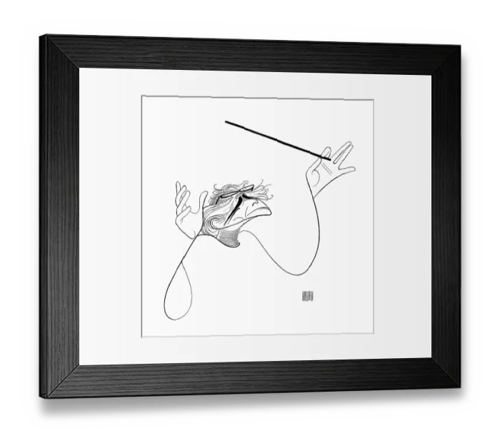 Framed Print : Caricature Of Leonard Bernstein Framed Print : Caricature Of Leonard Bernstein