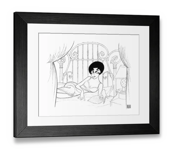 Framed Print : Caricature Of Elizabeth Taylor