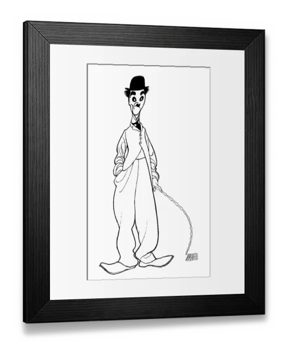 Framed Print : Caricature Of Charlie Chaplin Framed Print : Caricature Of Charlie Chaplin