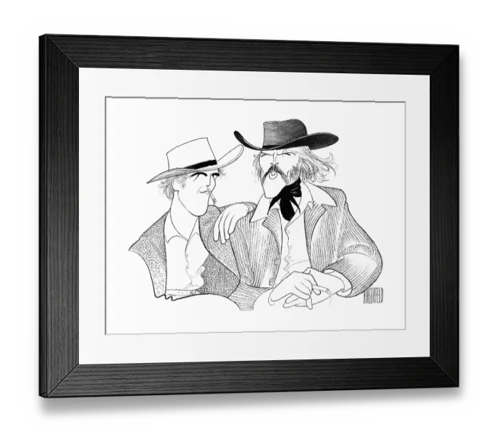 Framed Print : Caricature Of The Cast Of Butch Cassidy And The Sundance Kid Framed Print : Caricature Of The Cast Of Butch Cassidy And The Sundance Kid