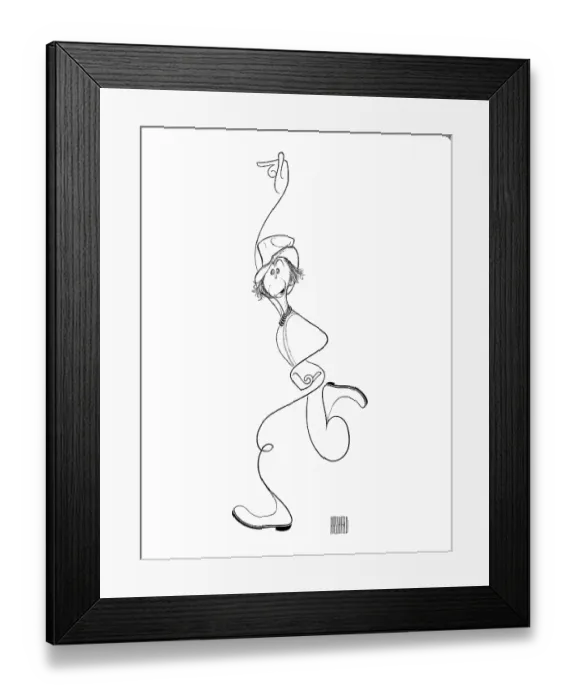 Framed Print : Caricature Of René Auberjonois