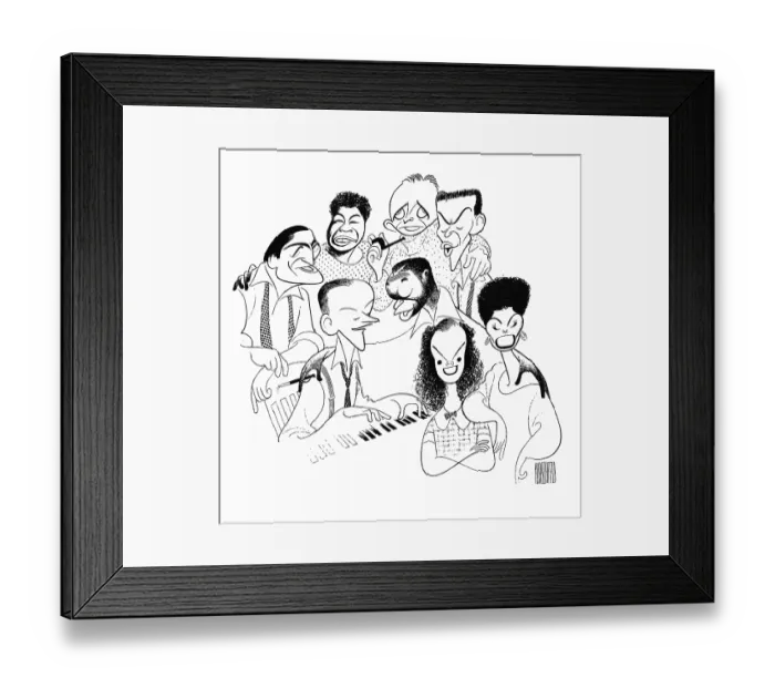Framed Print : Caricature Of American Singers